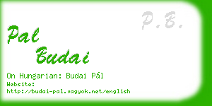 pal budai business card